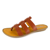 Maroua : Ladies Leather Tslops Sandal in Suede Cayak