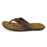 Umhlanga : Mens Leather Tslops Sandal in Choc Natan