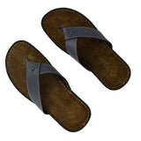 Umhlanga : Mens Leather Tslops Sandal in Denim Natan