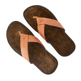 Umhlanga : Mens Leather Tslops Sandal in Oak Natan