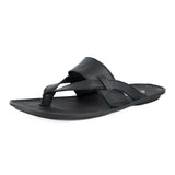 Mulanje : Men's Leather Sandal in Black Natan