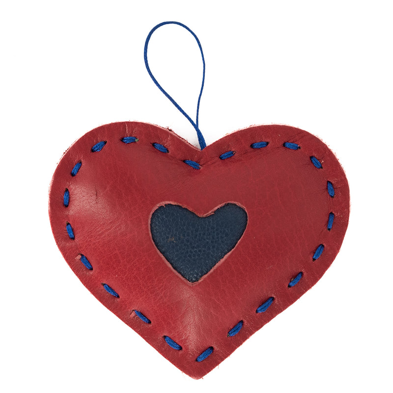 Christmas Heart : Christmas Decor Accessory in Valentine & Denim Cayak