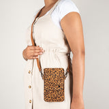 Lupita : Ladies Leather Crossbody Purse in Spotted Lisoto