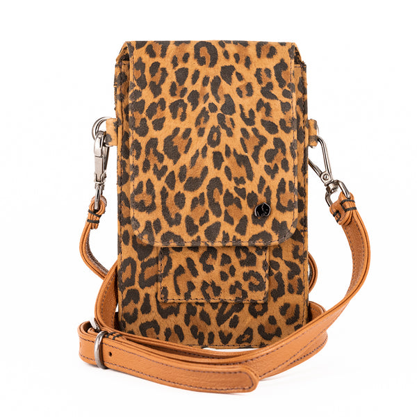 Lupita : Ladies Leather Crossbody Purse in Spotted Lisoto