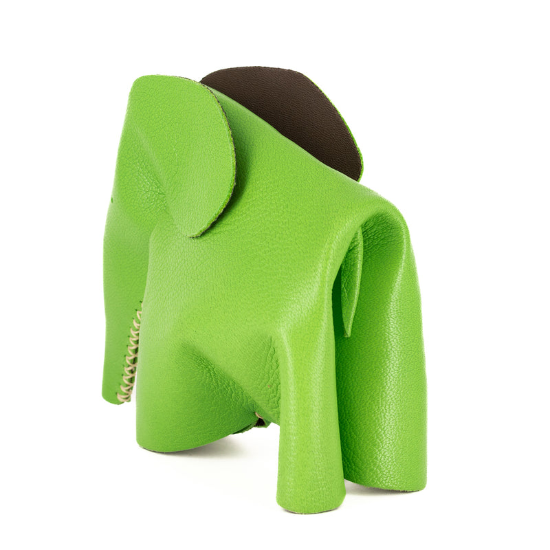 Marula : Large Elephant Family Accessory in Green Leather