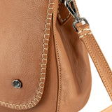 Nembeko : Ladies Leather Crossbody Handbag in Oak Cayak