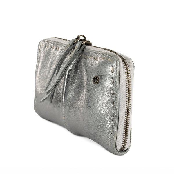 Olwethu : Ladies Leather Clutch Purse in Tallio Grid