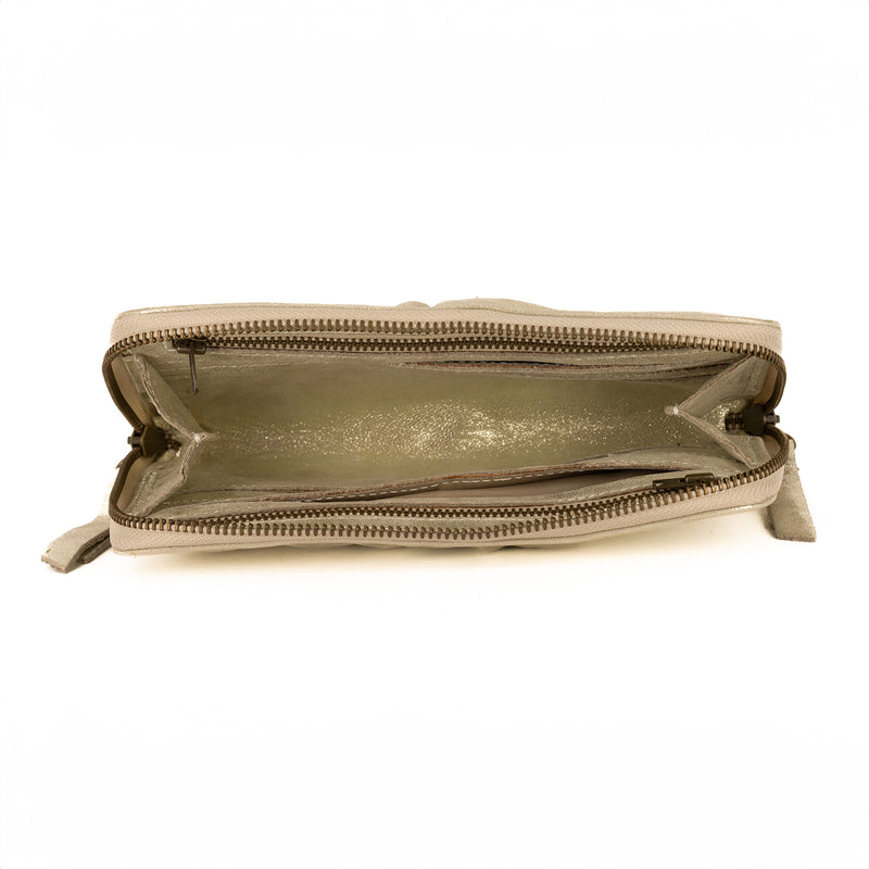 Olwethu : Ladies Leather Clutch Purse in Bark Domus