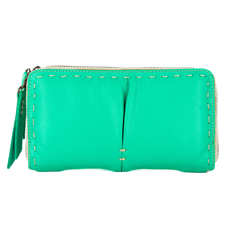 Olwethu : Ladies Leather Clutch Purse in Ultramarine Cayak