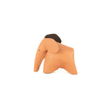 Parva : Small Elephant Family Accessory in Coral Leather