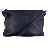 Rantu : Ladies Leather Crossbody Handbag in Marine Cayak