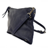 Rantu : Ladies Leather Crossbody Handbag in Marine Cayak