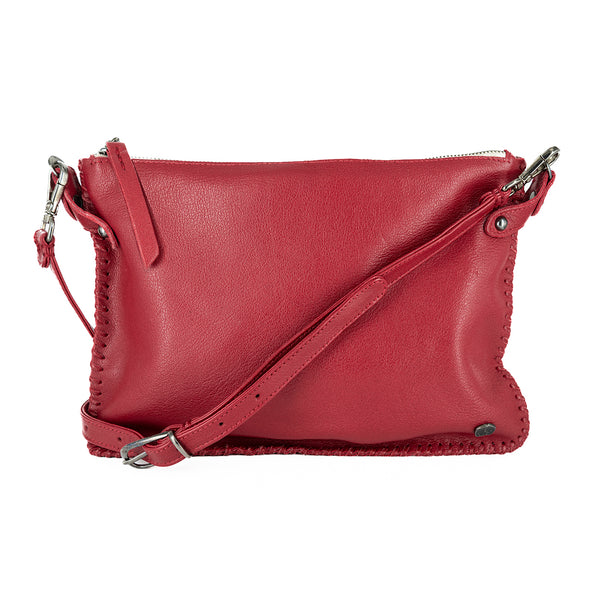 Rantu : Ladies Leather Crossbody Handbag in Valentine Cayak