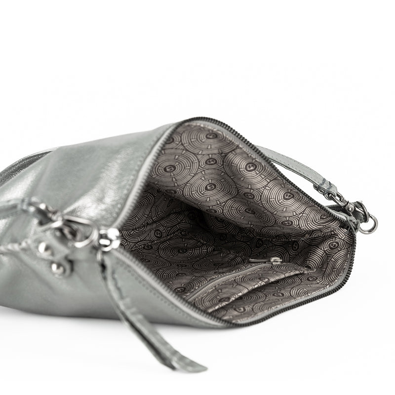 Rantu : Ladies Leather Crossbody Handbag in Tallio Grid