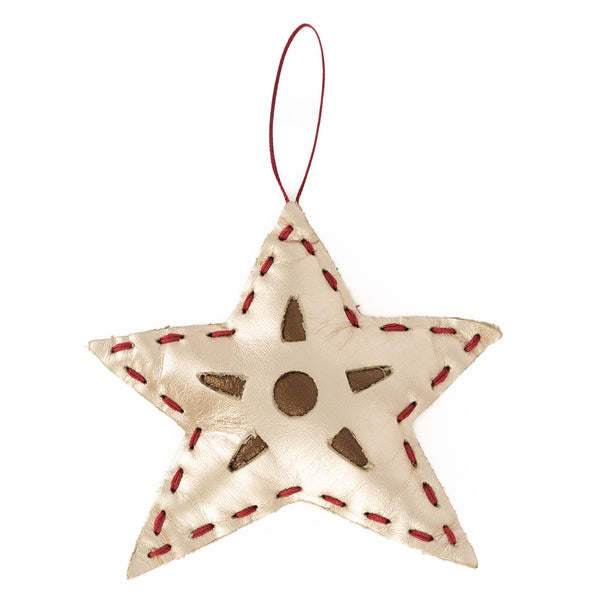 Christmas Star : Christmas Decor Accessory in Gold & Bronze Metallic