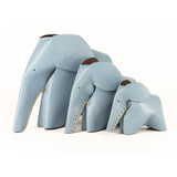 Parva : Small Elephant Family Accessory in Blue Leather