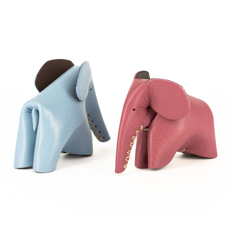 Parva : Small Elephant Family Accessory in Pink Leather