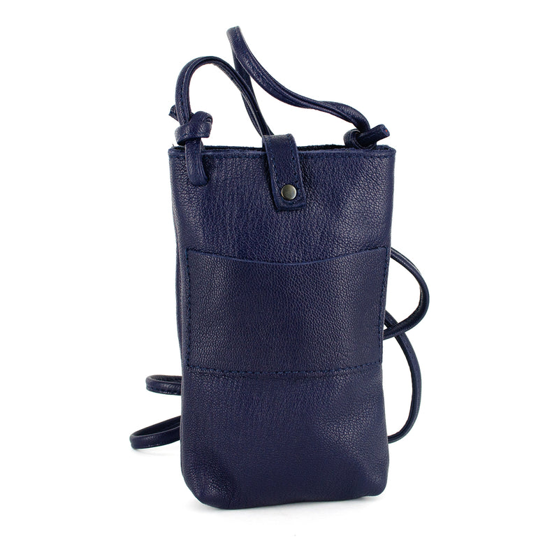 Lulonke : Ladies Leather Crossbody Purse in Marine Cayak