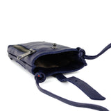 Lulonke : Ladies Leather Crossbody Purse in Marine Cayak