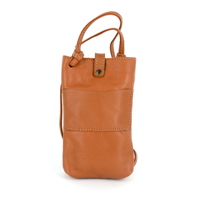 Lulonke : Ladies Leather Crossbody Purse in Oak Nappa