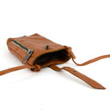 Lulonke : Ladies Leather Crossbody Purse in Oak Nappa