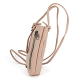 Lulonke : Ladies Leather Crossbody Purse in Rose Cayak