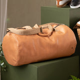 Weekender : Leather Travel Bag in Tan Vintage