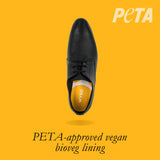 WYSO Costa Rica : Youth/Mens Leather Formal/School Shoe in Black Ranger (PETA-approved Vegan Bioveg Leather)