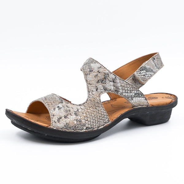 Gadla : Ladies Leather Sandal in Opal Rockafella