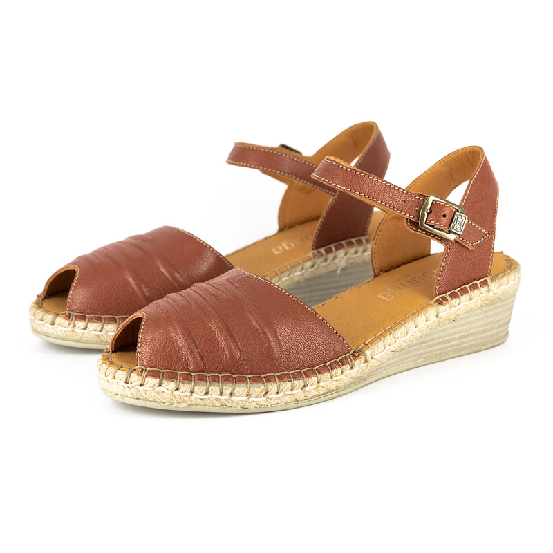 Lontoza : Ladies Leather Wedge Espadrille in Suede Cayak – Tsonga
