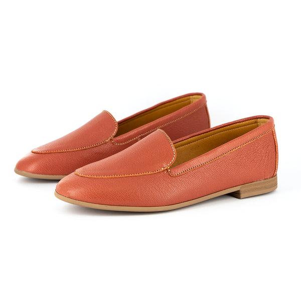 Minyaka : Ladies Leather Shoe in Burnt Orange Cayak