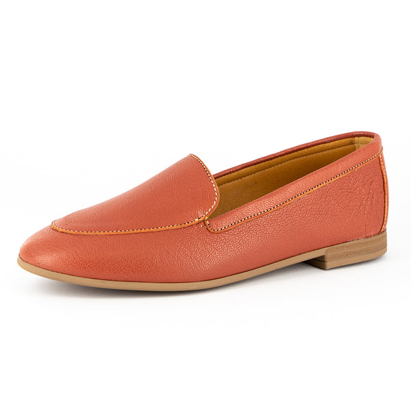 Minyaka : Ladies Leather Shoe in Burnt Orange Cayak