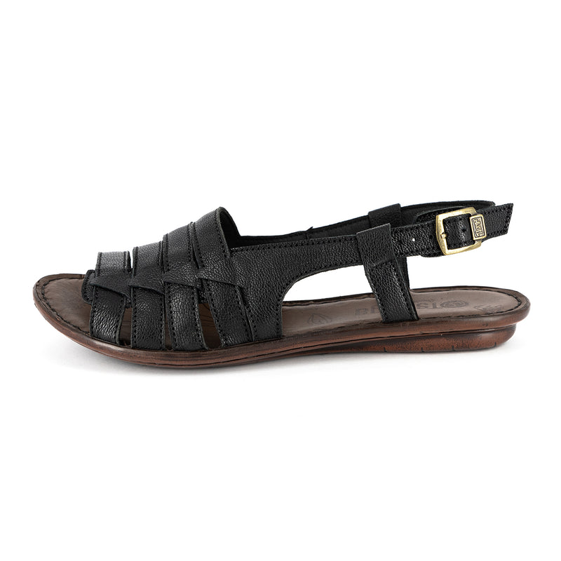 Umaluki : Ladies Leather Sandal in Black Cayak – Tsonga