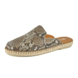 Ukubasa : Ladies Leather Slip-On Espadrille in Opal Rockafella