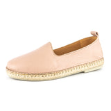 Indzima : Ladies Leather Espadrille Shoe in Rose Cayak