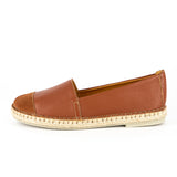 Consisela : Ladies Leather Espadrille Shoe in Suede Cayak & Velour
