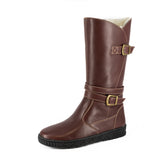 Shakawe : Ladies Leather Wool-Lined Boot in Raisin Relaxa