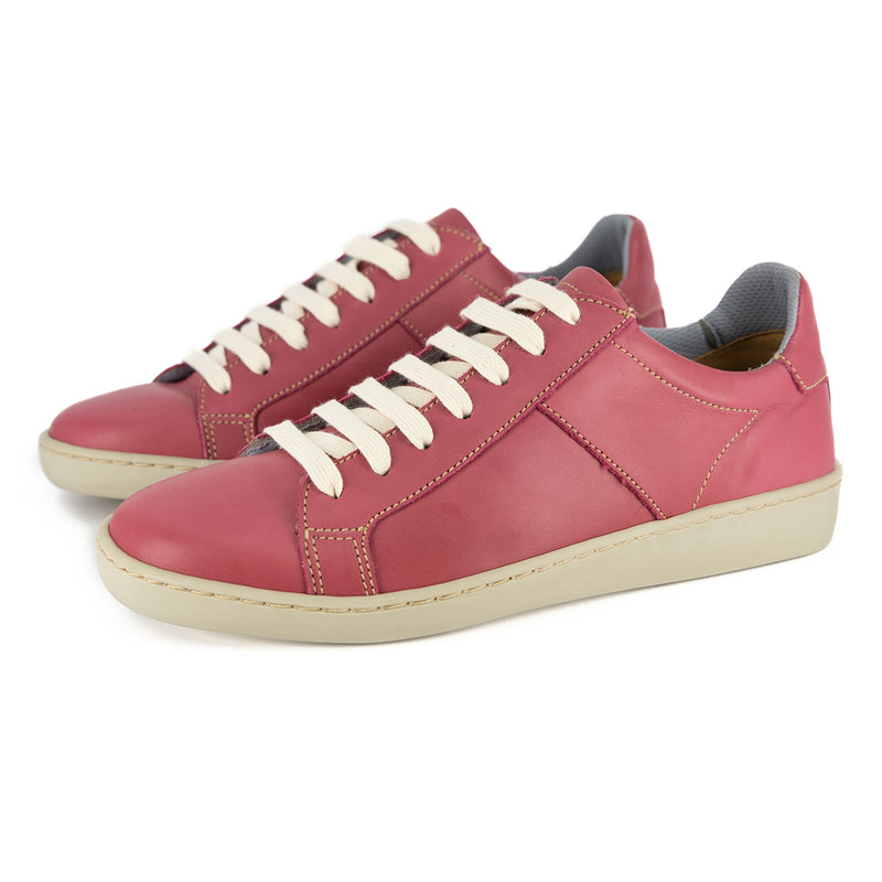 Limited Edition Incindezi : Ladies Leather Sneaker in Hot Pink Relaxa