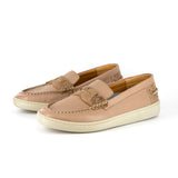 Zwide : Ladies Leather Moccasin in Timber Cayak & Noisette Rockafella