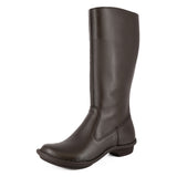 Vutha : Ladies Leather Mid-Calf Boot in Choc Relaxa