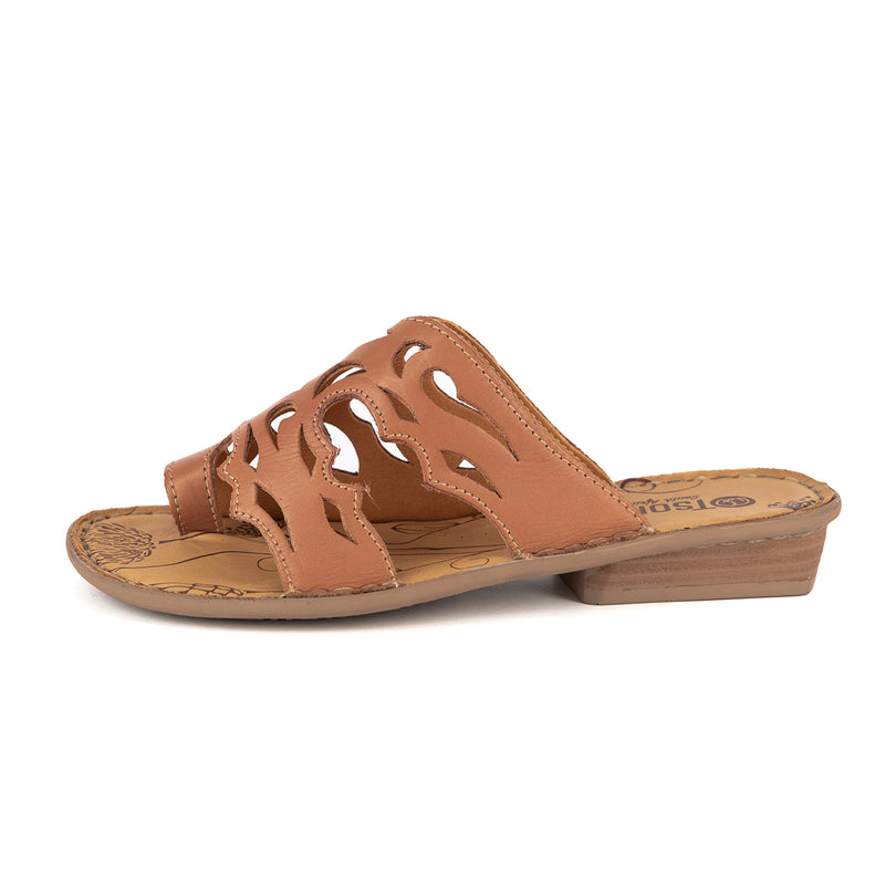 Isivinia : Ladies Leather Sandal in Hazel Relaxa