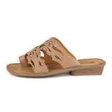 Isivinia : Ladies Leather Sandal in Timber Cayak