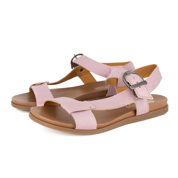 Limited Edition Umceli : Ladies Leather Sandal in Pink Cayak