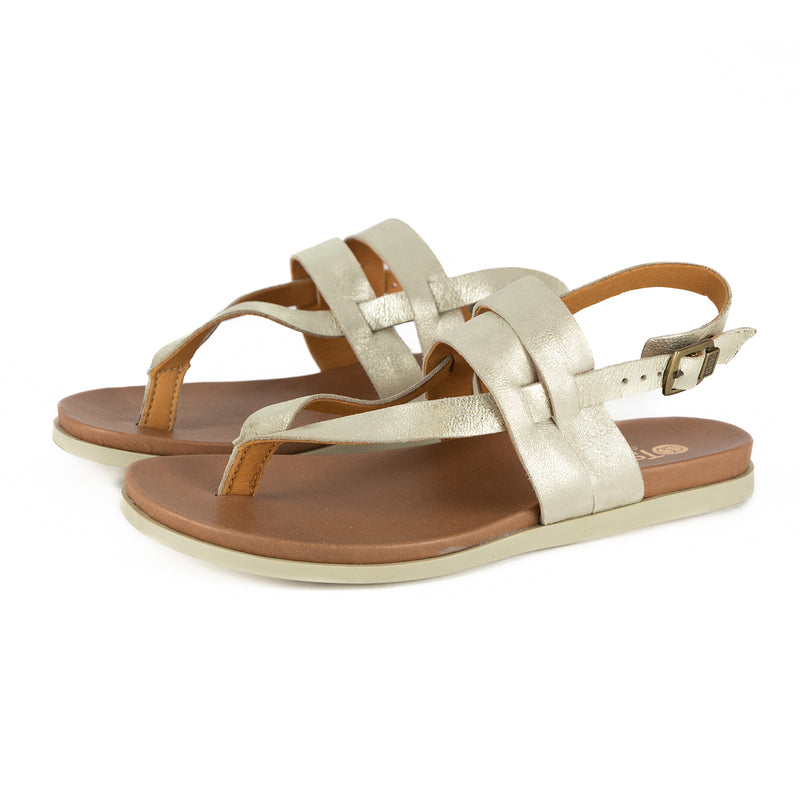 Limited Edition Inqubeko : Ladies Leather Sandal in Bark Domus