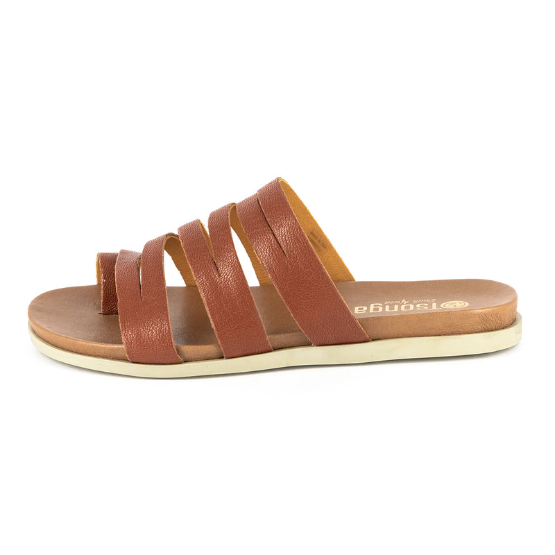 Abuye : Ladies Leather Sandal in Suede Cayak