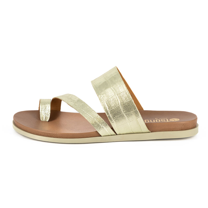 Ningizimu : Ladies Leather Sandal in Indocine Brio