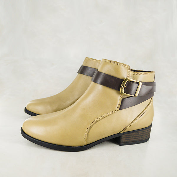 Online Exclusive Outlet Siyezwa : Ladies Leather Ankle Boot in Donkey Relaxa
