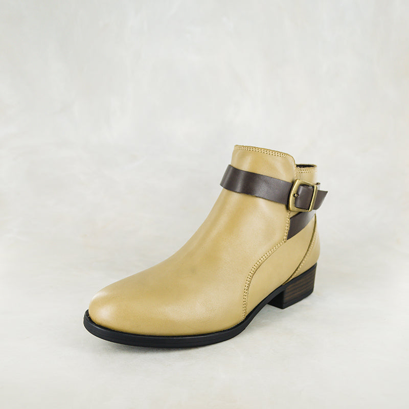 Online Exclusive Outlet Siyezwa : Ladies Leather Ankle Boot in Donkey Relaxa