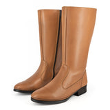 Motopi : Ladies Leather Mid-Calf Boot in Hazel Relaxa