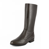 Motopi : Ladies Leather Mid-Calf Boot in Choc Relaxa